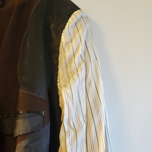 PRONTOMODA MEN'S SINGLE BREASTED FULL LENGTH TOP COAT CASHMERE LAMB WOOL SIZE 48 - Picture 9 of 16